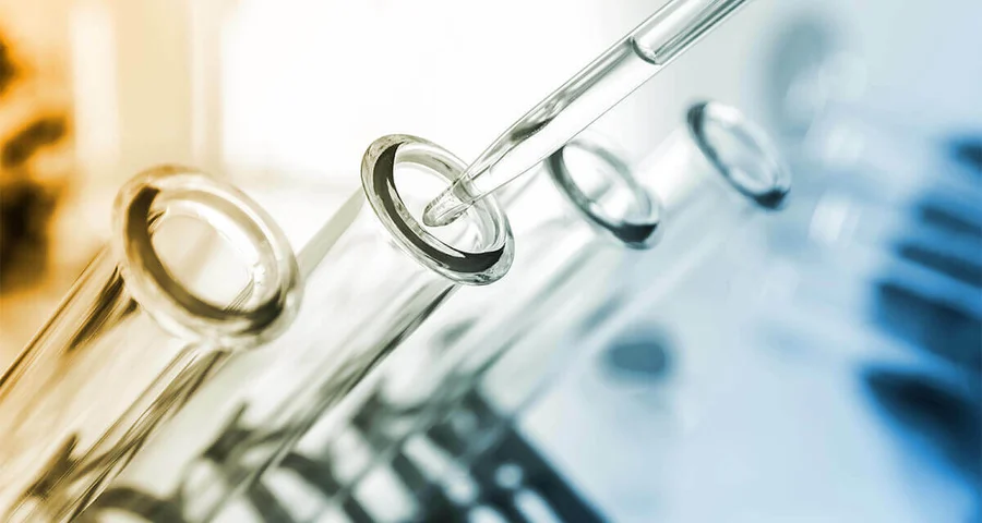 lab testing for illicit drugs in test tubes