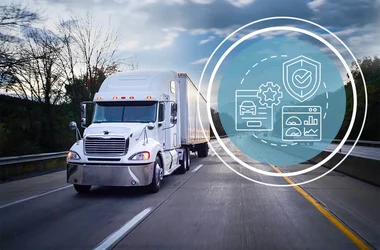 Truck with compliance icons