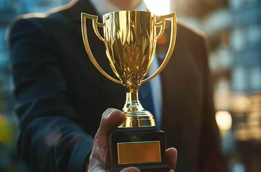 person giving an award