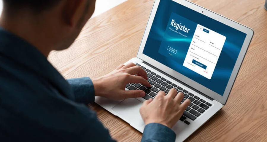 Online registration form for modish form filling on the internet website