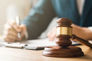 judge working at his desk
