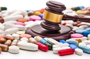 A gavel among prescription drugs