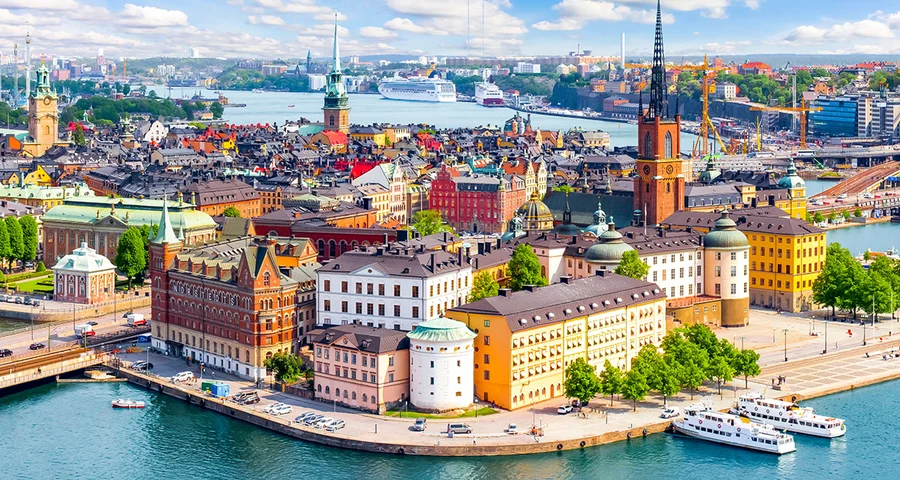 View over Stockholm by the water