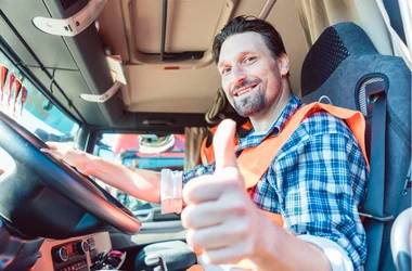 truck driver giving thumbs up
