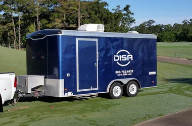 DISA blue mobile testing trailer