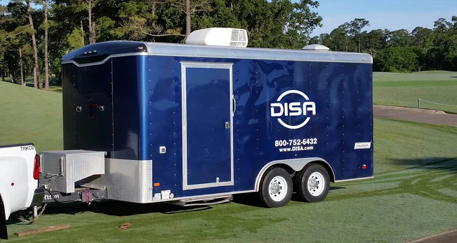 DISA blue mobile testing trailer