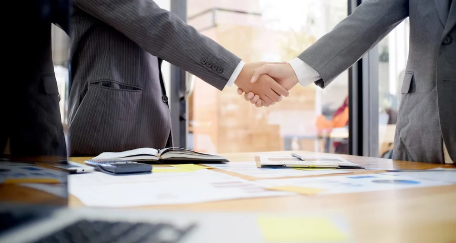businessmen handshake