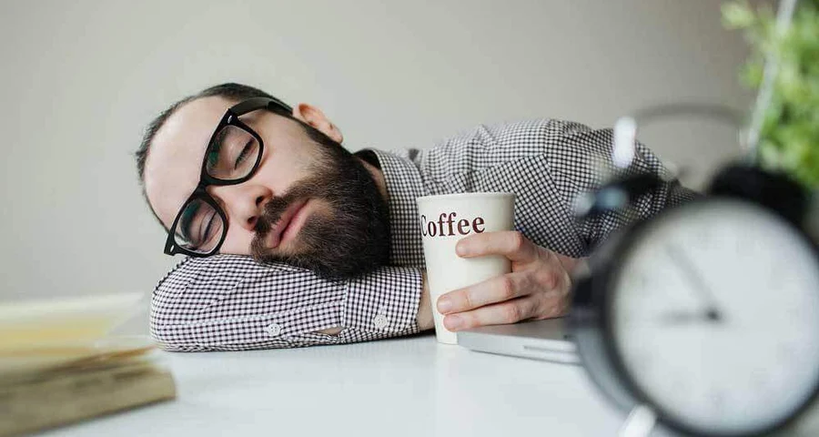 caffeine slump dozing off at work