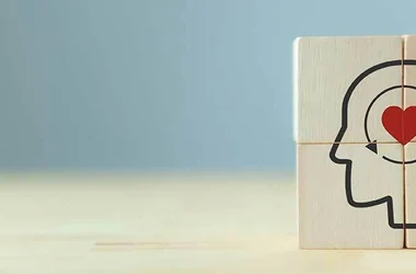emotional intelligence icon wood blocks