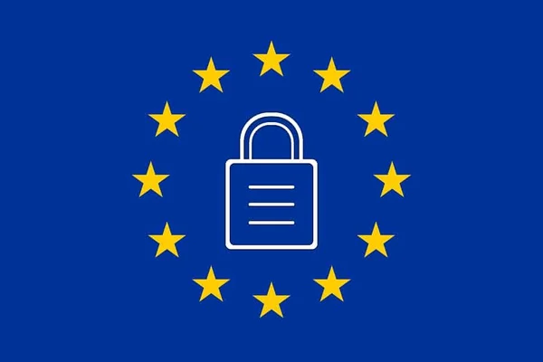 Illustration av ett lås inringat av stjärnor som ska föreställa EU