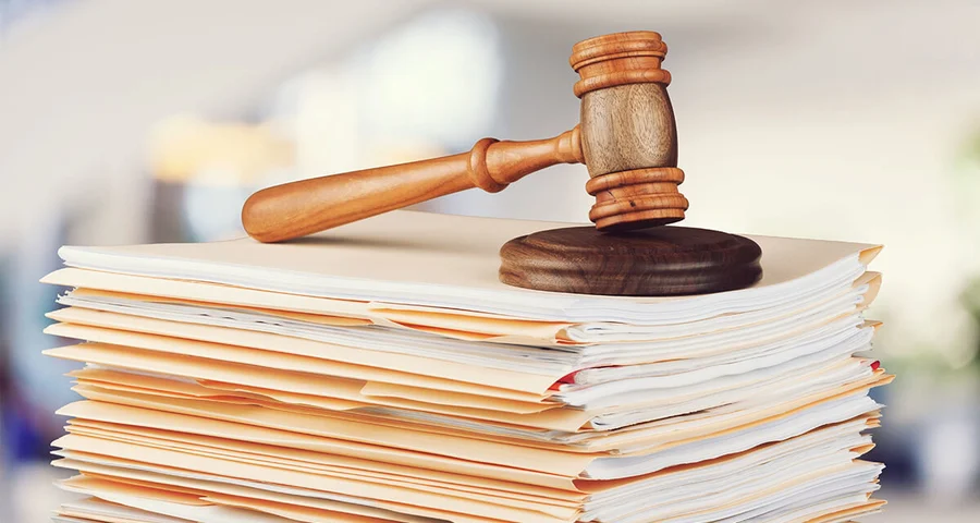 gavel on legal documents