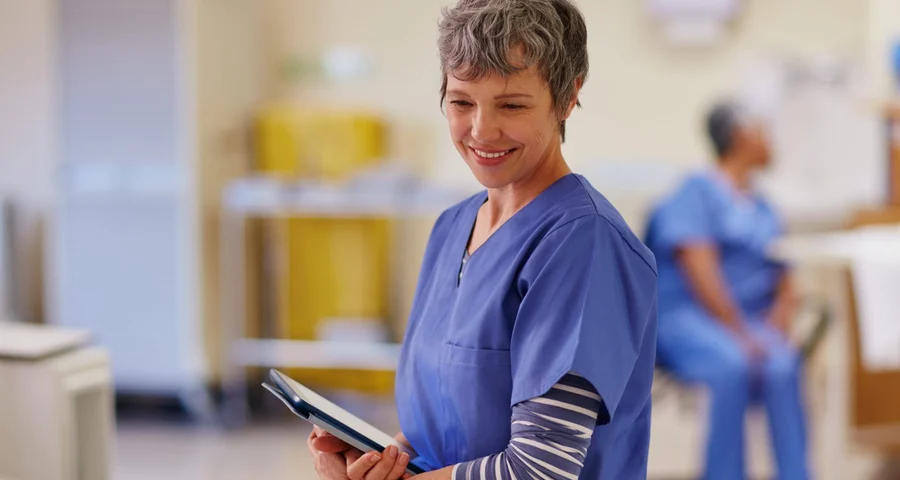 Healthcare employee at work