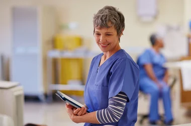 Healthcare employee at work