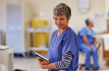 Healthcare employee at work