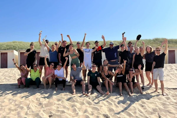 DISA co-workers having fun together on the beach
