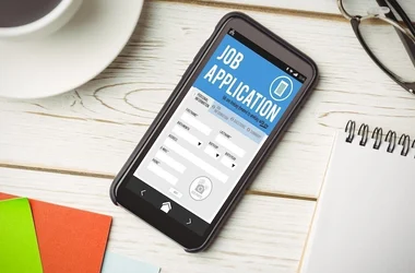 job application form on phone