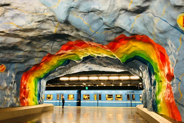 Stadion Station of Stockholm metro platform