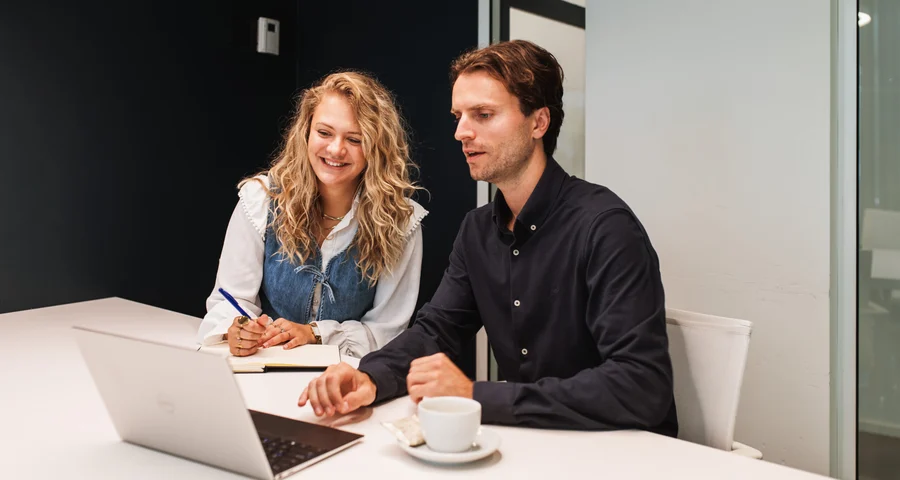 Two colleagues working