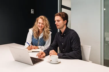 Two colleagues working