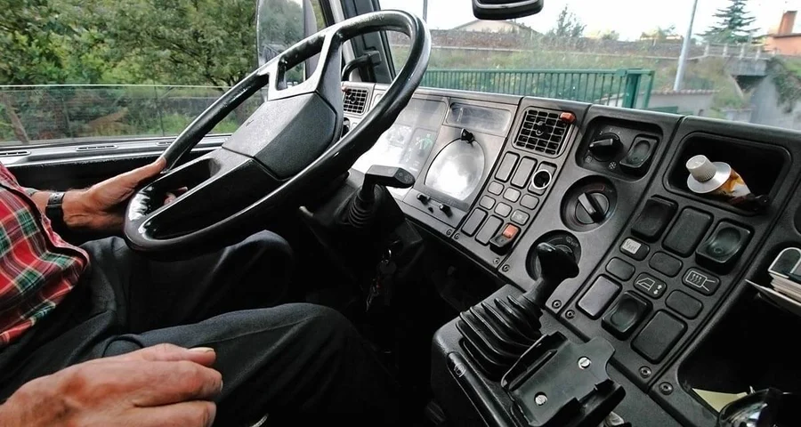 Truck Driver behind the wheel