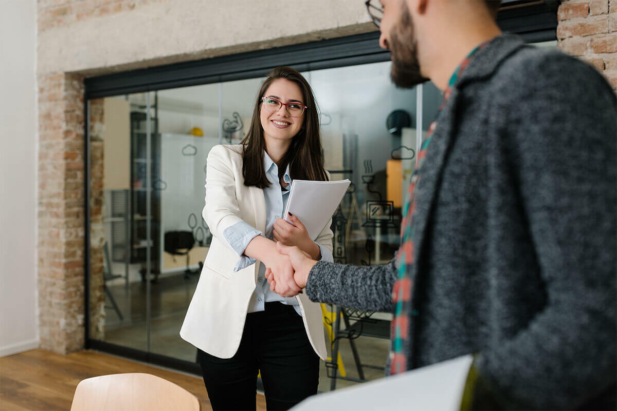 professional people shaking hands