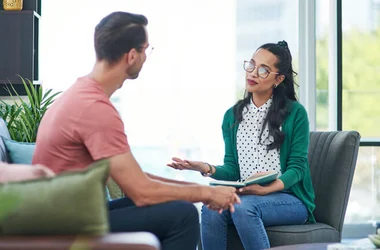 counseling with a psychologist in her office