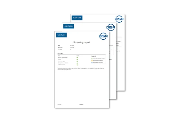 Example screening report