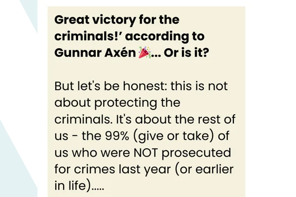 Image of a linkedin post about the Supreme Court's decision to ban data rights bases